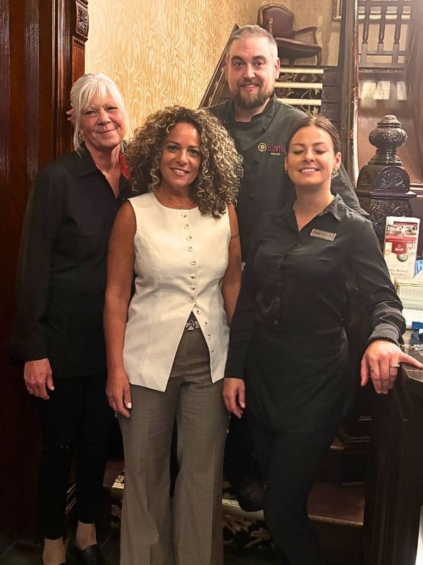 Idlewyld Inn & Spa team: From left to right: Michele Brown, Effie Gurman, Inn Manager, Katherine Martens, Chef – Trevor Stephens.